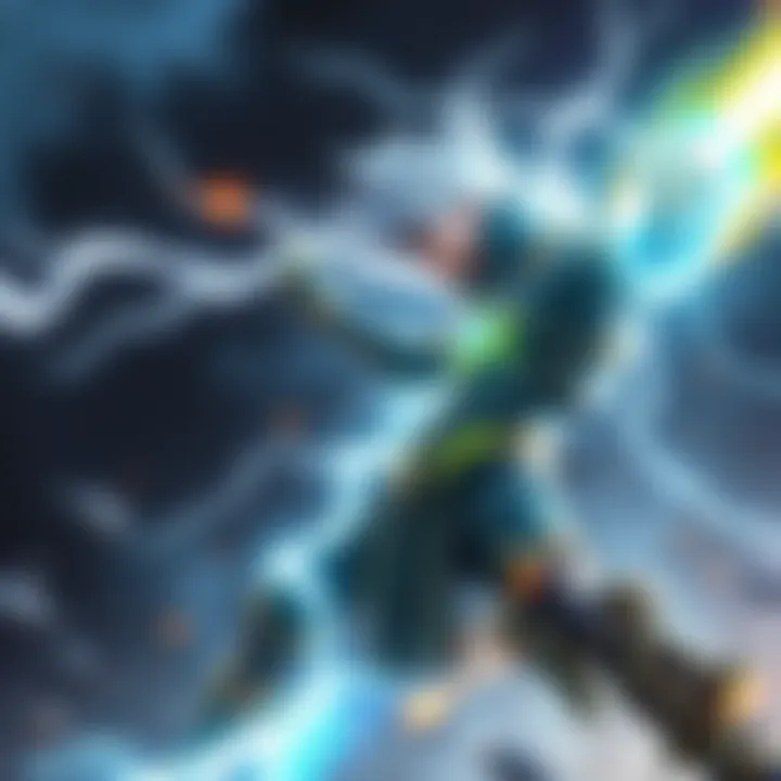 Storm Spirit in Action Storm Spirit unleashing lightning powers in a dynamic gameplay scene