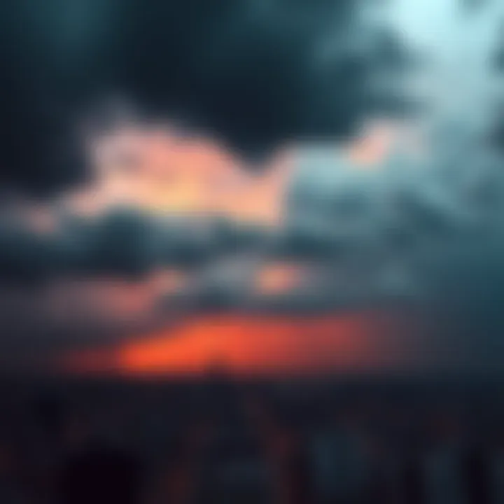 Dark clouds gather over a city, symbolizing uncertainty and future challenges in 2026