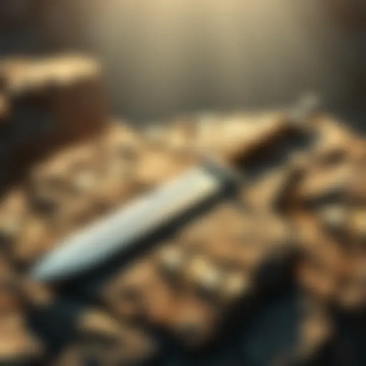 A straight sword resting on a rugged stone surface A straight sword lies on a rough stone, reflecting sunlight, symbolizing the rarity of such weapons in gaming