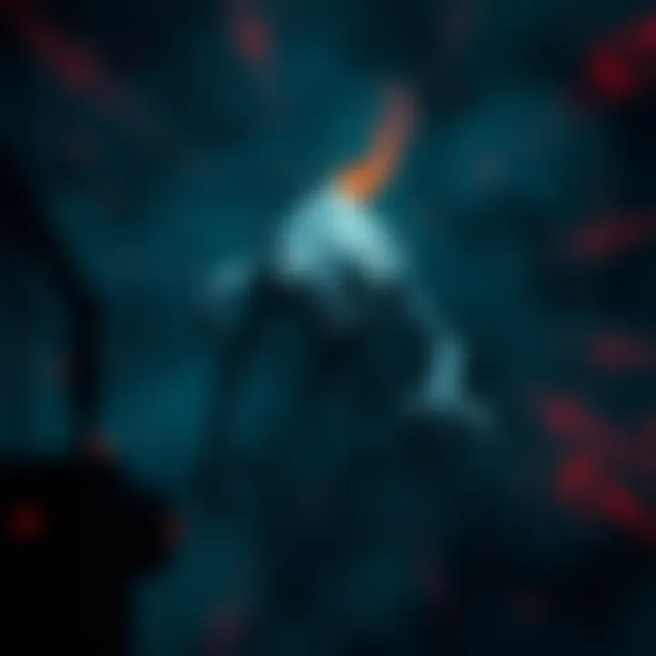 An illustration of a peculiar creature emitting signals in radio waves, surrounded by a dark, mysterious background.