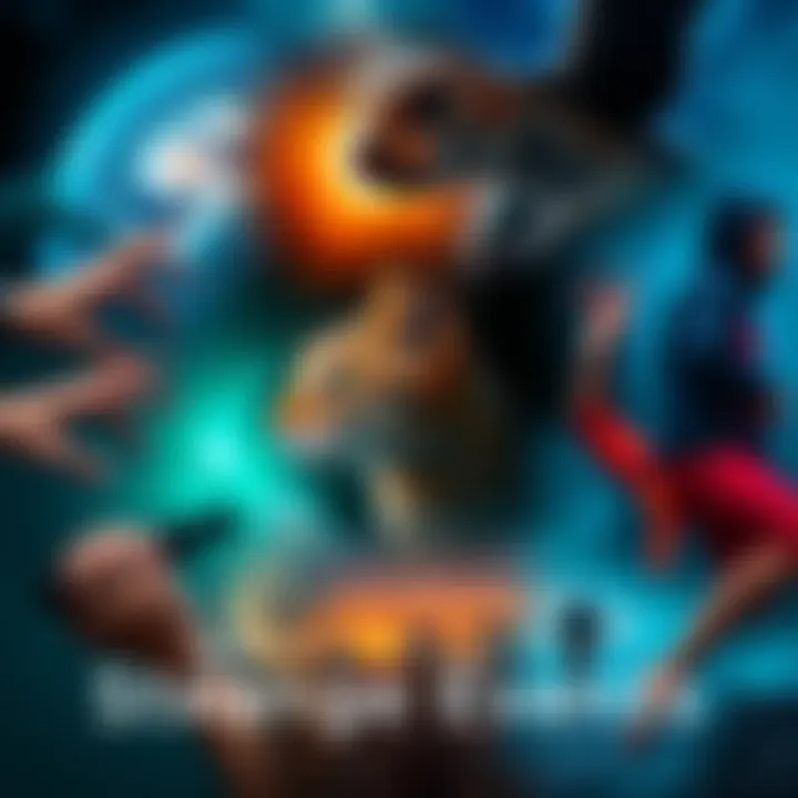 Strange Events A collage of unusual occurrences that spark curiosity, including a weather phenomenon, a strange animal sighting, and an odd human behavior