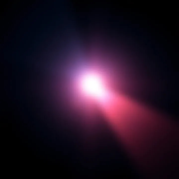 A bright, glowing light in a dark environment, making it hard to see through