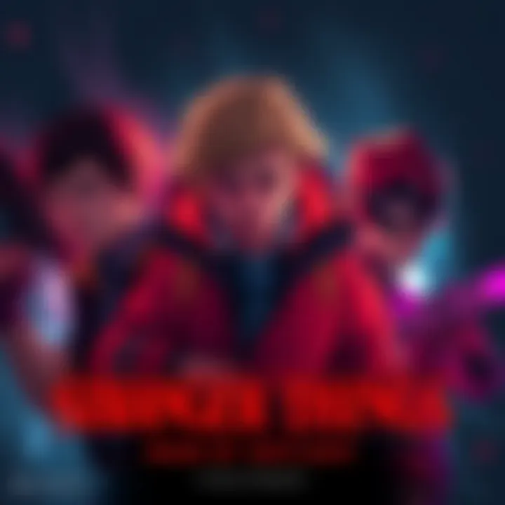 Dustin, Eleven, Eddie, and Robin from Stranger Things featured in Dead by Daylight, showcasing their iconic looks.