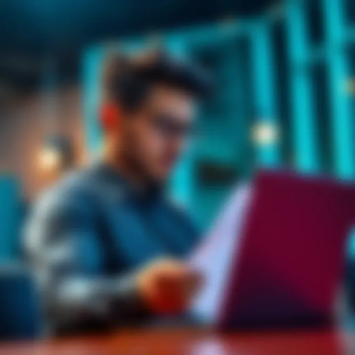 A person holding a checklist while looking at a laptop, representing effective strategies for achieving goals.