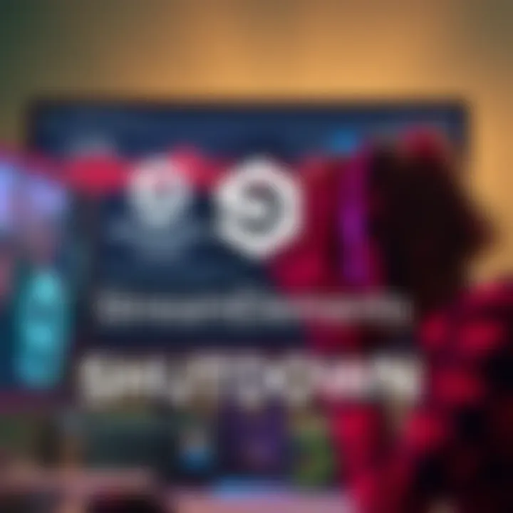 A graphic showing the StreamElements logo with a background of a closing webpage and a distressed creator looking at a computer screen.