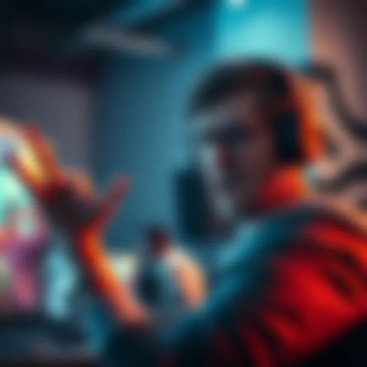 A frustrated streamer gestures angrily at the camera during a live stream, highlighting tension in the chat following a misunderstanding.