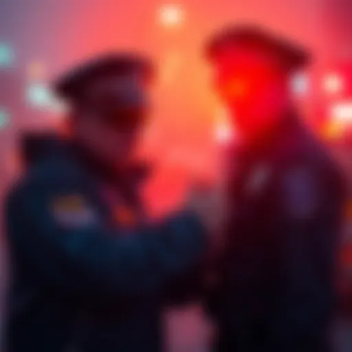 Police arresting a streamer after a fatal accident during a live broadcast