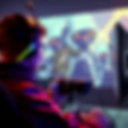 A game streamer showcasing a glitch in a video game, causing disruption in gameplay and reactions from viewers.