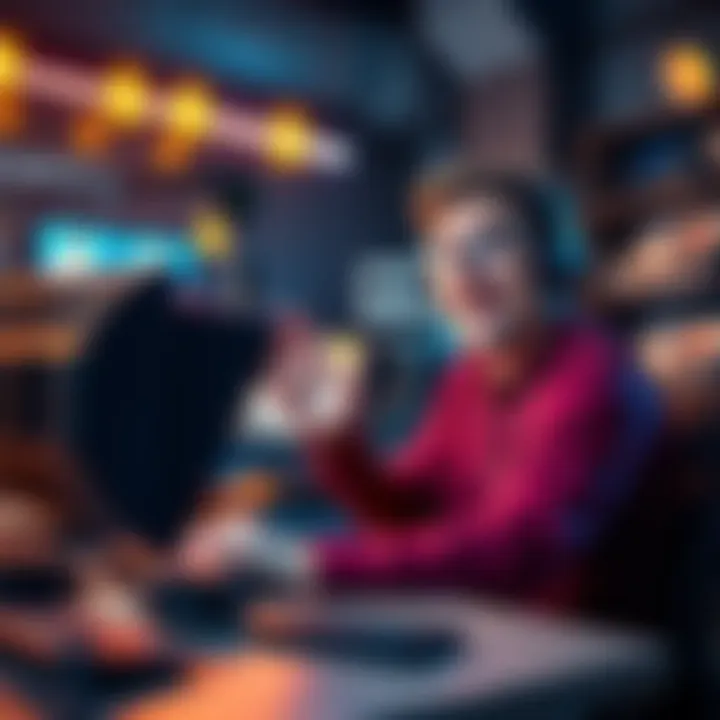 Streamer Dancantstream looking surprised while sitting at his desk with streaming equipment, realizing he is still live on air