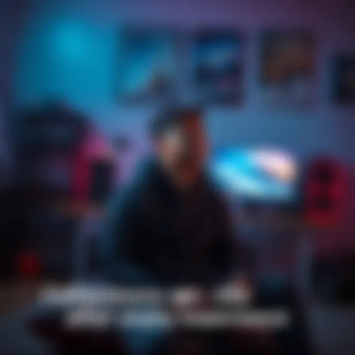 A young man sitting alone in a dimly lit room, looking thoughtful with a gaming setup in the background, symbolizing feelings of isolation and self-reflection.