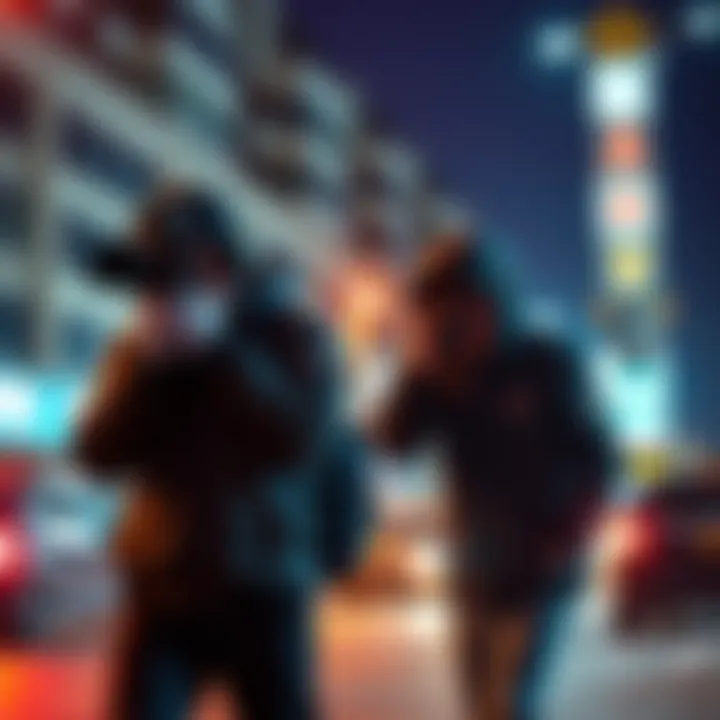 Two streamers holding a hit-and-run suspect during a live stream, capturing their actions on camera.