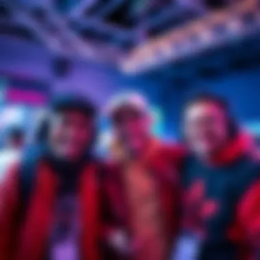 Streamers Appoh, Helio, and Dreadalicious smiling and posing together at a gaming event