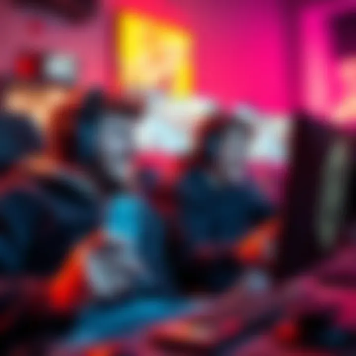 Two streamers engaged in Deep Slip 2, showcasing an exciting gaming moment with cheerful expressions, highlighting the friendly environment of the game.