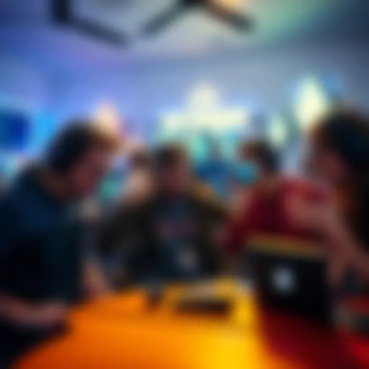 A group of streamers express frustration over gameplay outcomes, showing contrasting reactions to players with different gear in a gaming environment.