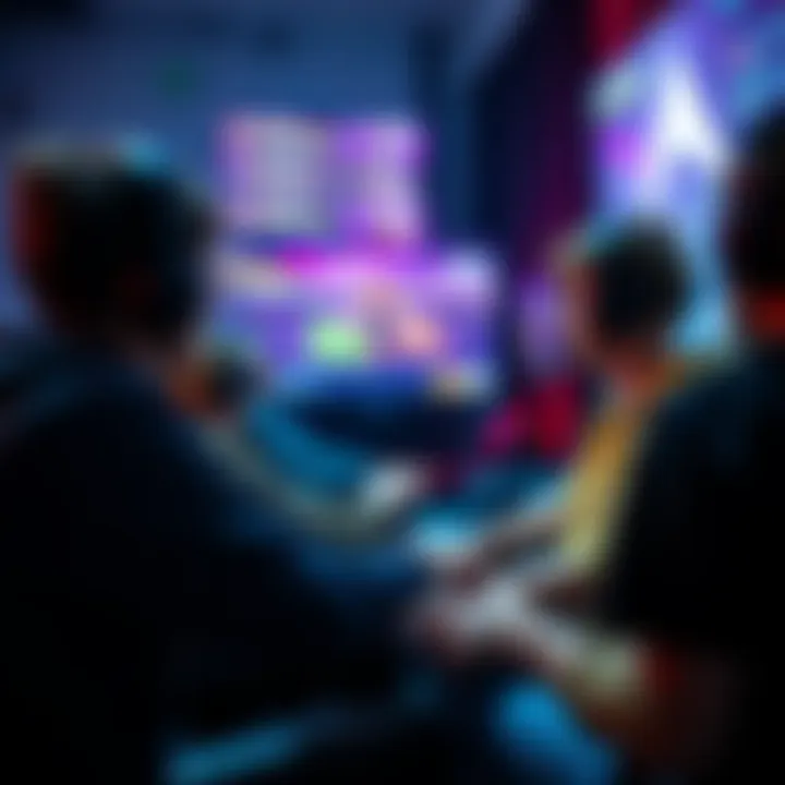 Top streamers playing a video game with server lag indicators on screen