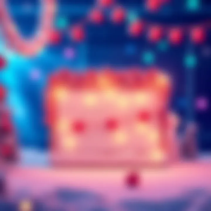 A vibrant graphic showing a calendar with marked streaming events and a festive atmosphere, highlighting new content and creator channels.