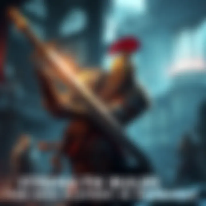 Strength-Based Character in Game A player character wielding a greatsword, showcasing strength in a fantasy setting, with a focus on armor and weapons.