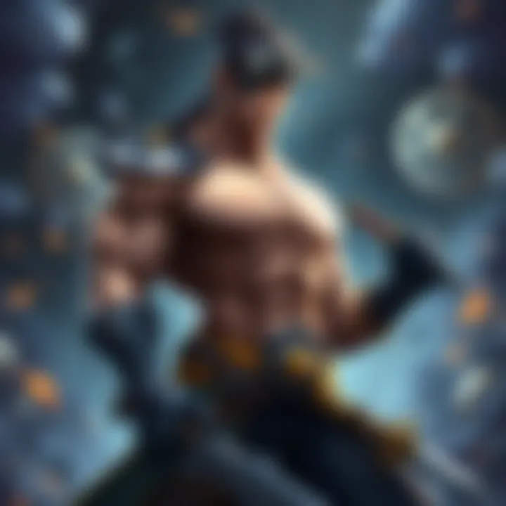 A strong RPG character focused on body attributes, displaying muscular build and combat gear, ready for battle in a fantasy setting.