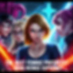 A diverse group of female protagonists showcasing various personality traits and styles