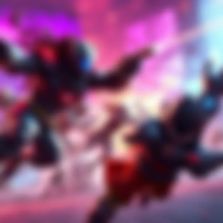 Powerful gaming frames competing in a fast-paced battle, showcasing their dominance while other characters struggle behind.