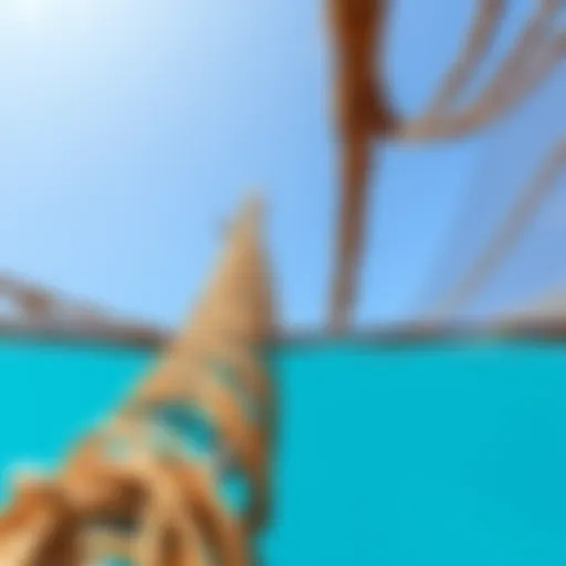 A close-up view of the Lagi showing its sturdy construction, defying initial expectations of instability, with a backdrop of a clear blue sky.
