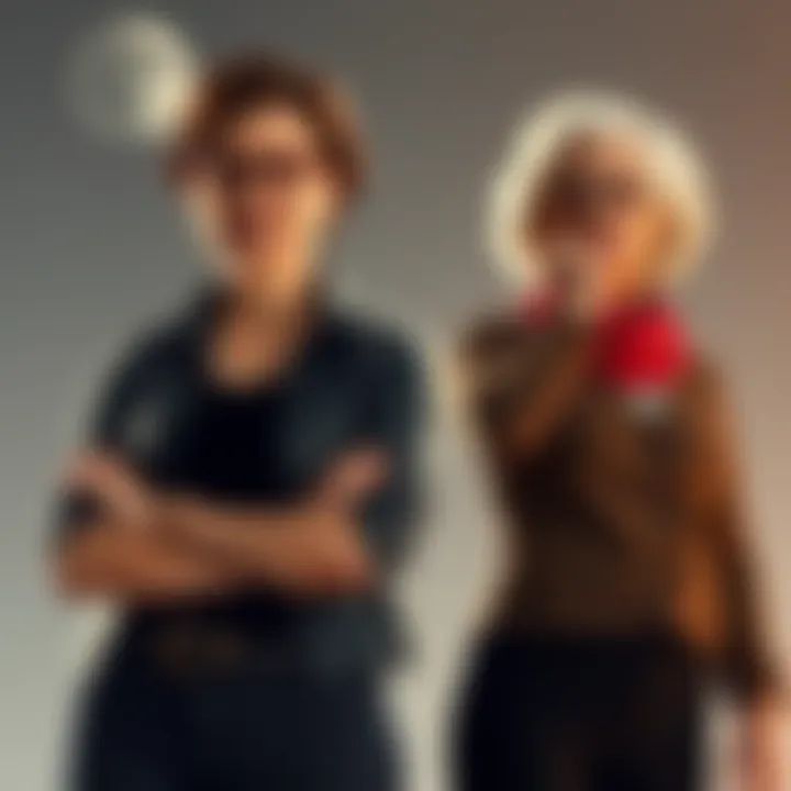 Jean Grey and Faye stand confidently, representing powerful older women in media.