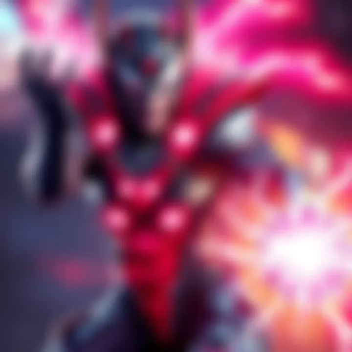 Stryfe in a dynamic pose, using powers similar to Super Skrull, surrounded by a colorful energy aura