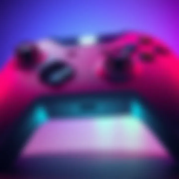 Close-up of an Xbox One controller with a stuck left bumper button being examined