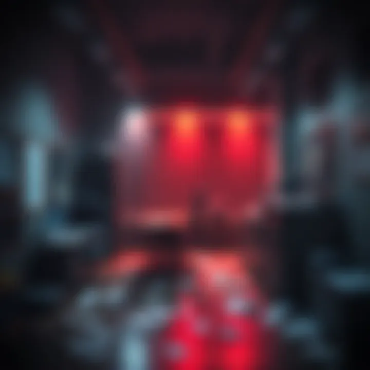 An empty game studio office with dim lighting and scattered papers, symbolizing the impact of the studio closure on future game sequels.