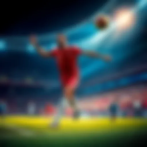 A soccer player celebrating after scoring a remarkable goal during the MENA Open 5.