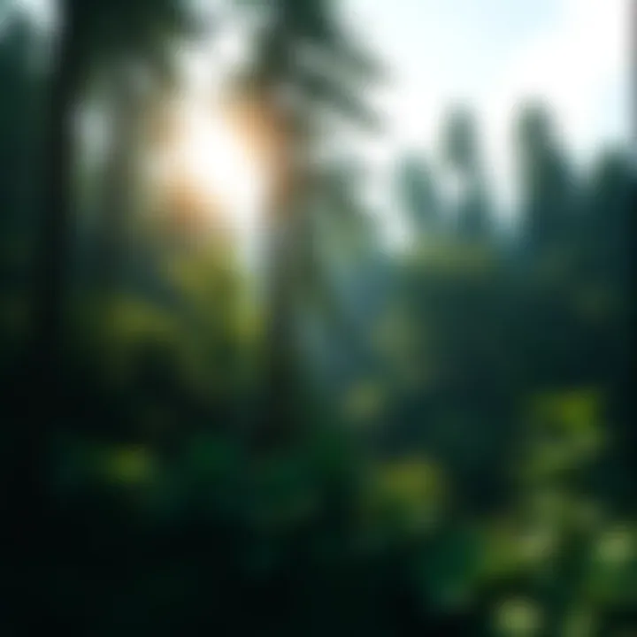 A lush green forest with sunlight filtering through the trees, showcasing realistic graphics from a video game world