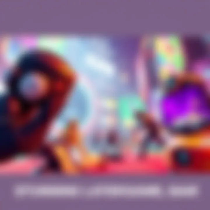 Stunning Game Visuals A vibrant scene from the latest video game showcasing colorful environments and detailed character models