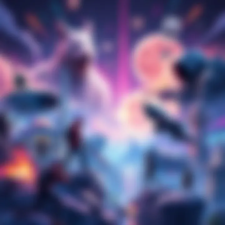 A vibrant scene showcasing characters and landscapes from various video games with impressive graphics, including futuristic cities and realistic environments.