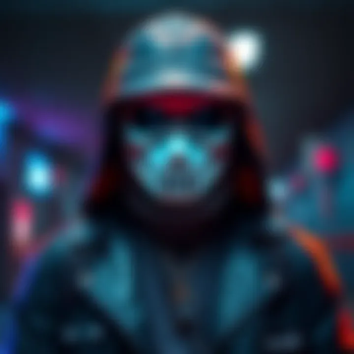 A creative outfit featuring a Payday 2 mask, blending gaming and fashion, with a bold look.