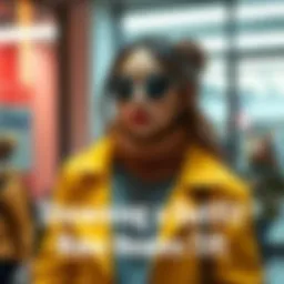 A person wearing a trendy outfit that combines comfort and style, catching attention in a fashionable setting.