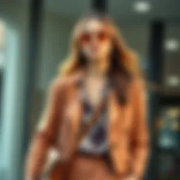 A person wearing a chic and affordable outfit, suitable for job interviews or casual outings, showcasing stylish fashion on a budget