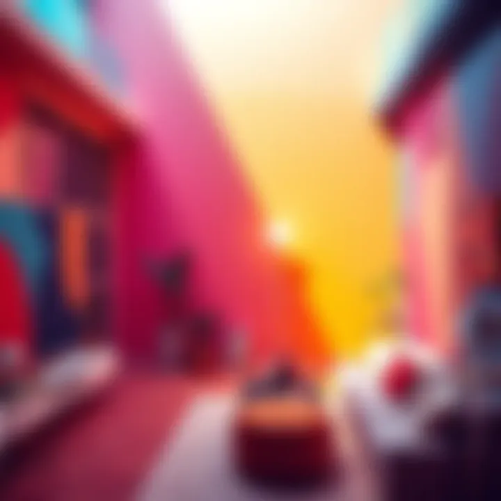 A captivating display of stylish color combinations in design