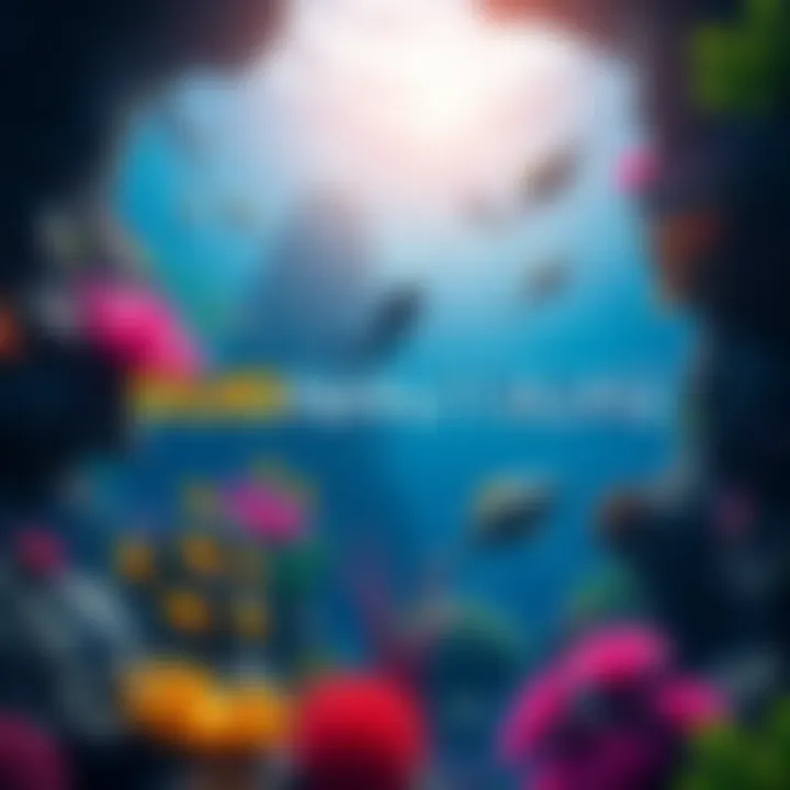 A vibrant underwater scene showcasing the organic world of Subnautica, featuring colorful marine life and a diver exploring its depths, symbolizing the game's early access launch.