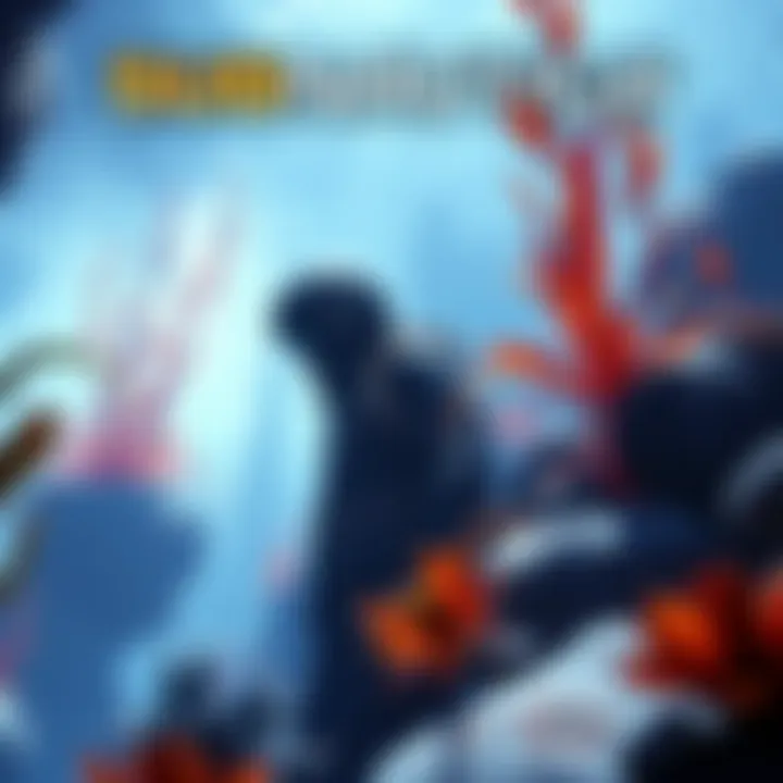 Underwater view featuring a Warper character in Subnautica, surrounded by ocean plants and rocks.