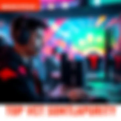 A professional gamer, Subroza, focuses on his screen during a live streaming session with colorful lights in the background