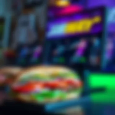 Subway Meal Deals for Game Codes A delicious Subway sandwich next to a computer screen displaying in-game skins and codes