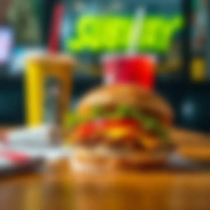 A close-up of a Subway sandwich with a drink, highlighting the meal's high price tag, showing the frustration of customers over meal costs.
