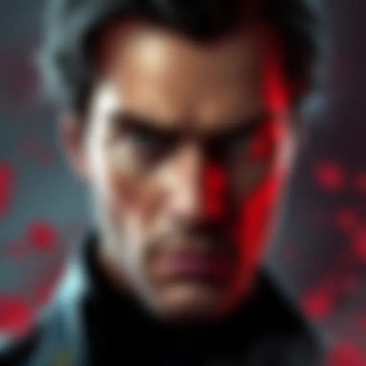 Sullivan Knoth Character Portrait A detailed portrait of Sullivan Knoth, showing his intense expression and complex emotions, reflecting his role as a flawed antagonist.