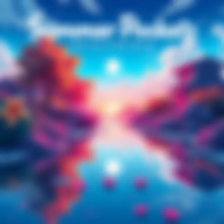 Cover art showing a vibrant scene from Summer Pockets REFLECTION BLUE with characters and nature.
