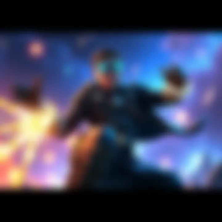 Sunbracers in Action A character wearing Sunbracers, glowing with energy, in an action pose against a vibrant backdrop of the Edge of Fate.