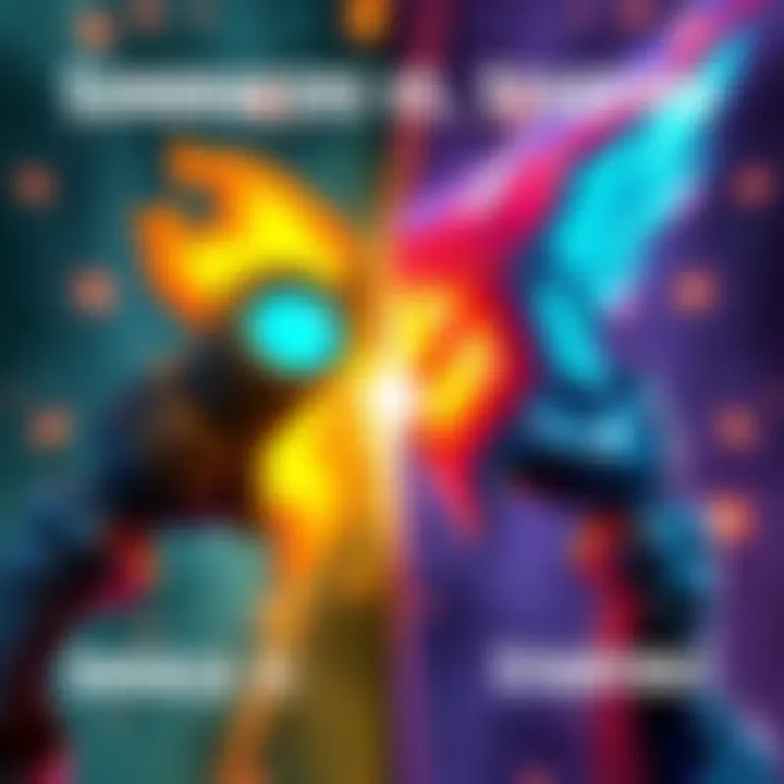 Sunbracers vs Starfire A side-by-side comparison of Sunbracers and Starfire items in a game setting, highlighting their features and differences.