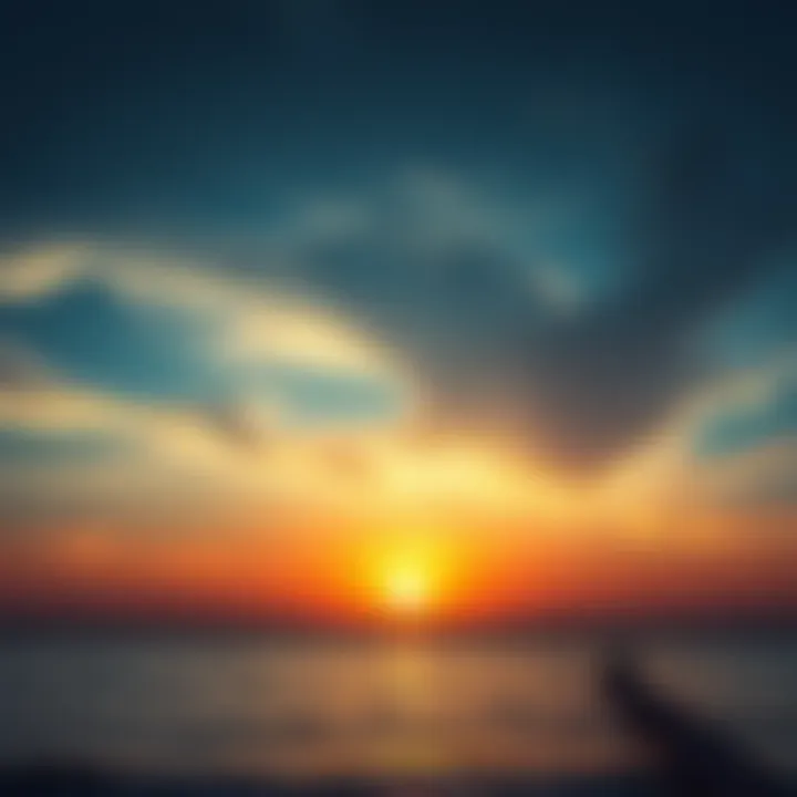 Sunset Symbolizing Closure A serene sunset over a calm sea, representing the end of a chapter and the feeling of closure in life.