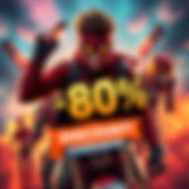 Promotional image of Sunset Overdrive game with 80% discount banner