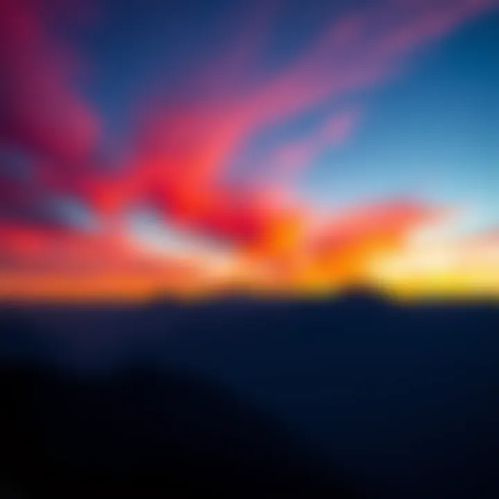 A beautiful sunset paints the mountains in warm colors, reflecting a sense of peace and gratitude for nature's beauty.
