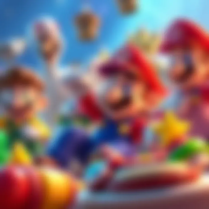 Colorful cover of Super Mario Party Jamboree featuring Mario and friends playing games together